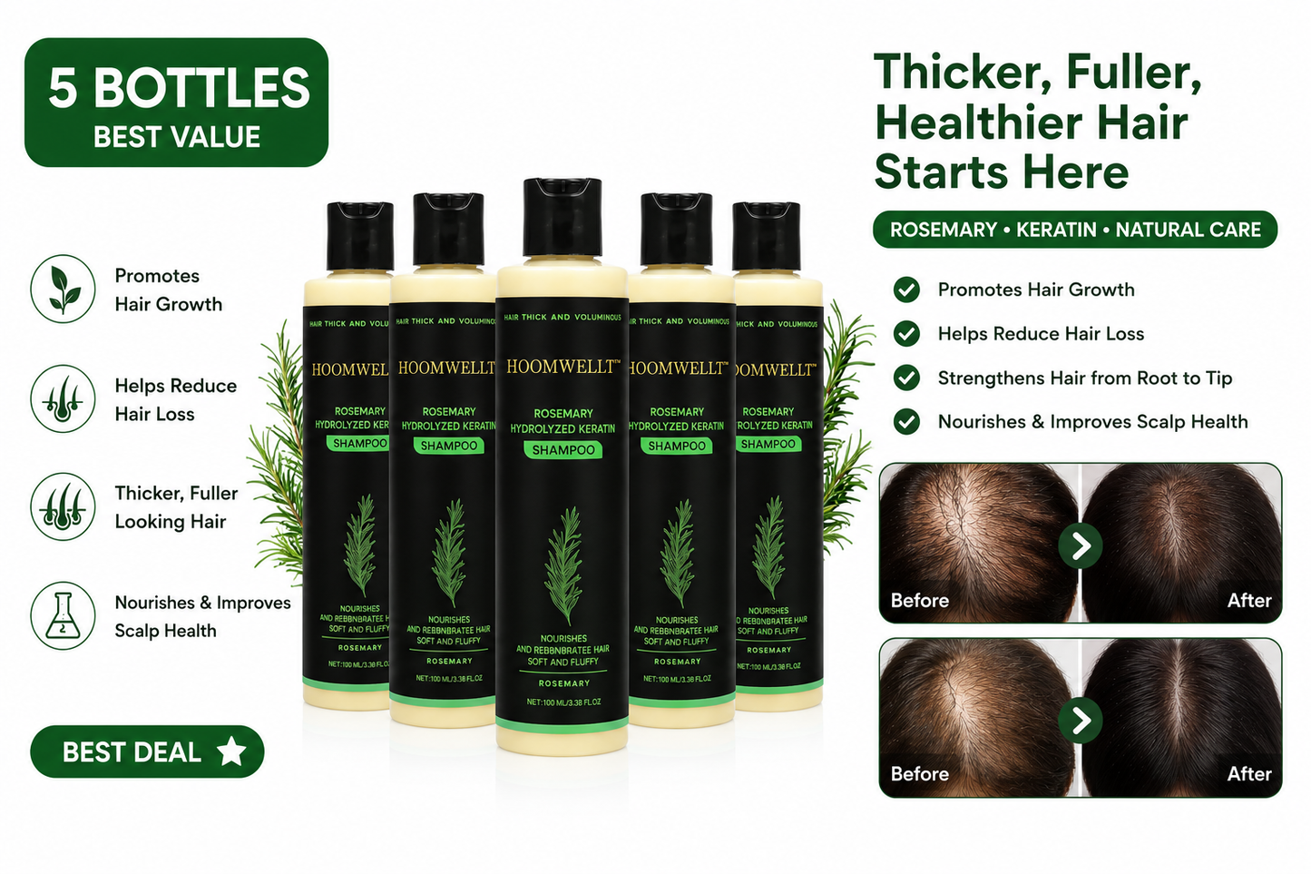 š± Organic Rosemary Hair Growth Shampoo