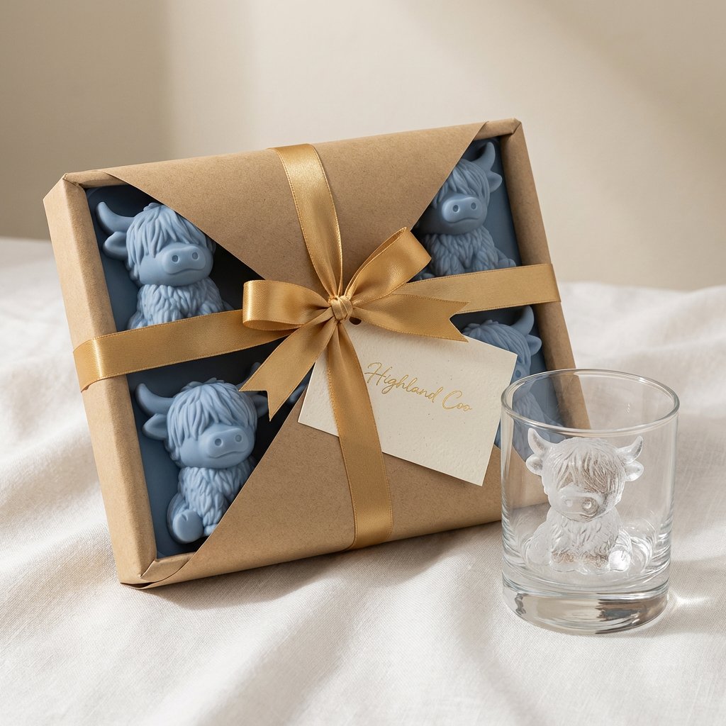 ⏳Last Day Special Price $6.99!!🐮 Mini Highland Cow Ice Cube Mold – Cute 3D Ice for Drinks, Parties & Gifts