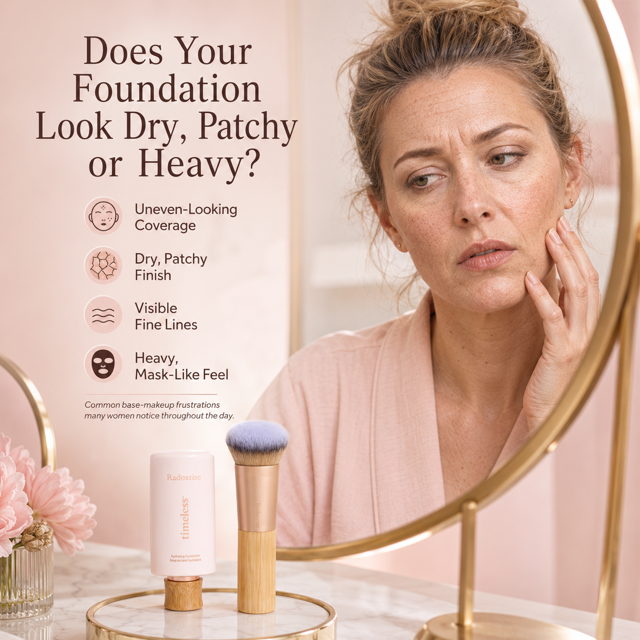 Radoxrise™ timeless hydrating foundation & serum foundation brush - full coverage serum foundation + FREE brush