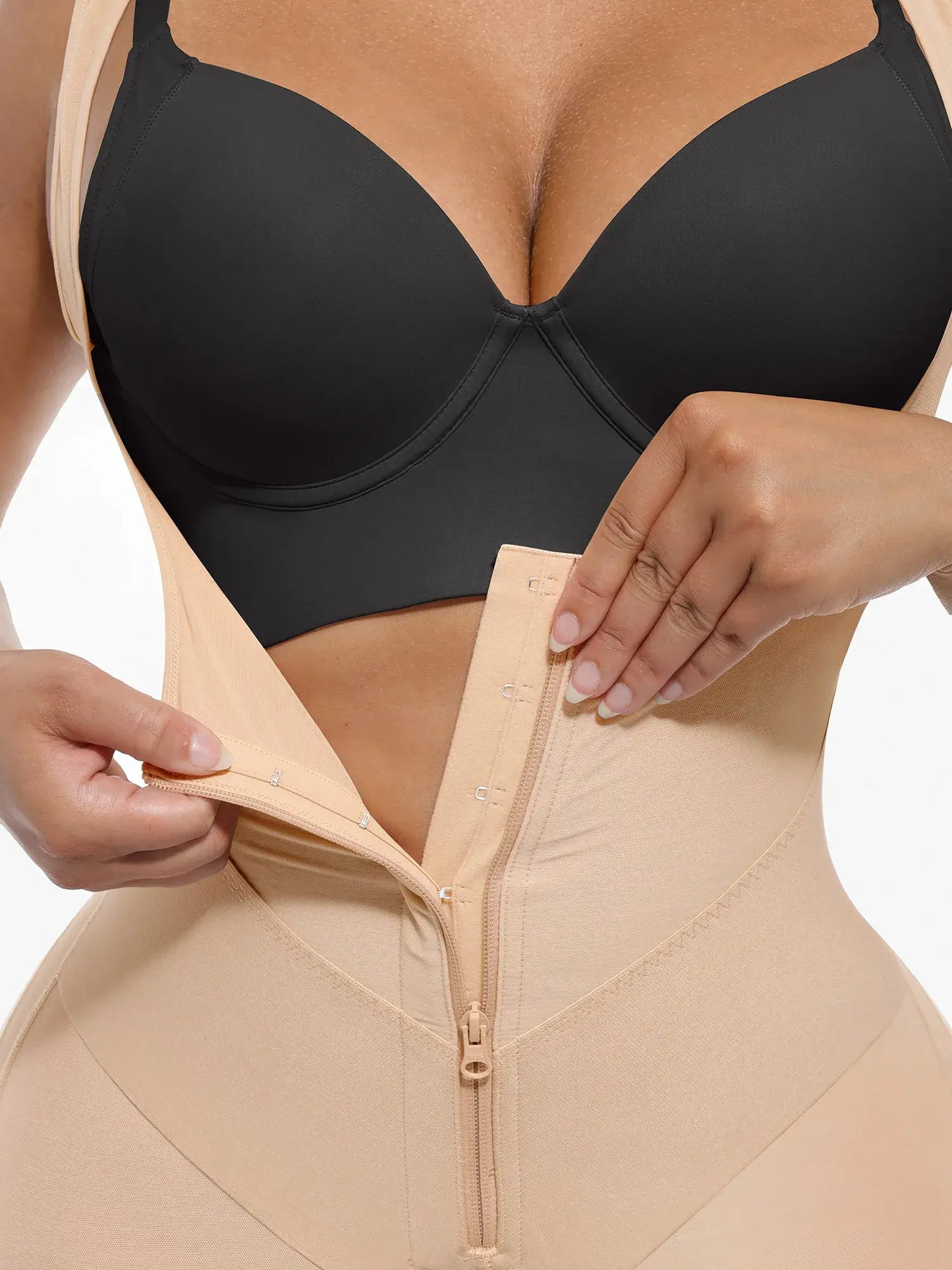 Feelingirl Full-Coverage Chest Faja Tummy Control Butt Lift Bodysuit