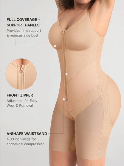 Feelingirl Full-Coverage Chest Faja Tummy Control Butt Lift Bodysuit