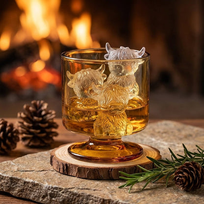 ⏳Last Day Special Price $6.99!!🐮 Mini Highland Cow Ice Cube Mold – Cute 3D Ice for Drinks, Parties & Gifts